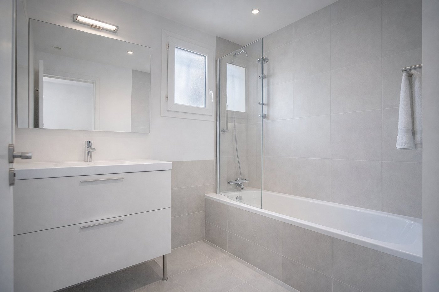 Salle de bain après projection IA