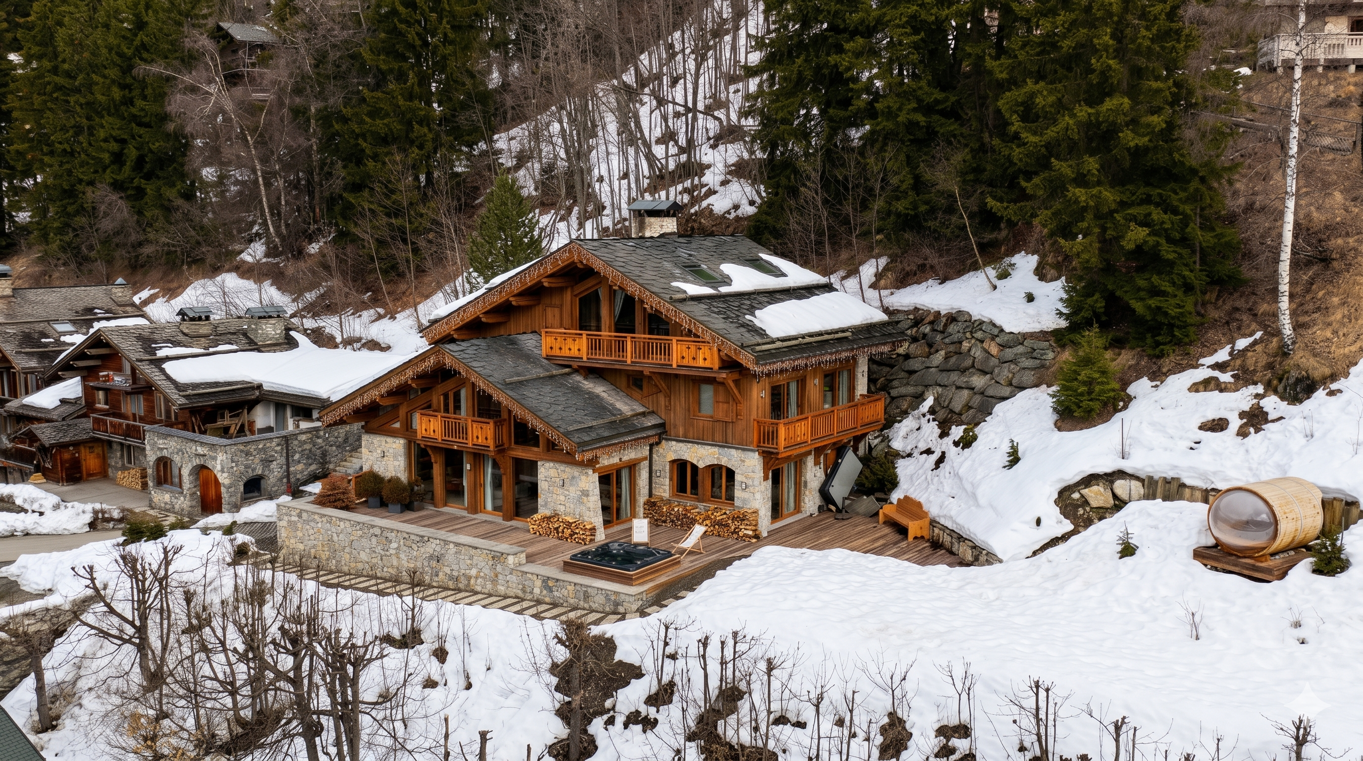 Chalet de luxe — Vidéo immobilière drone