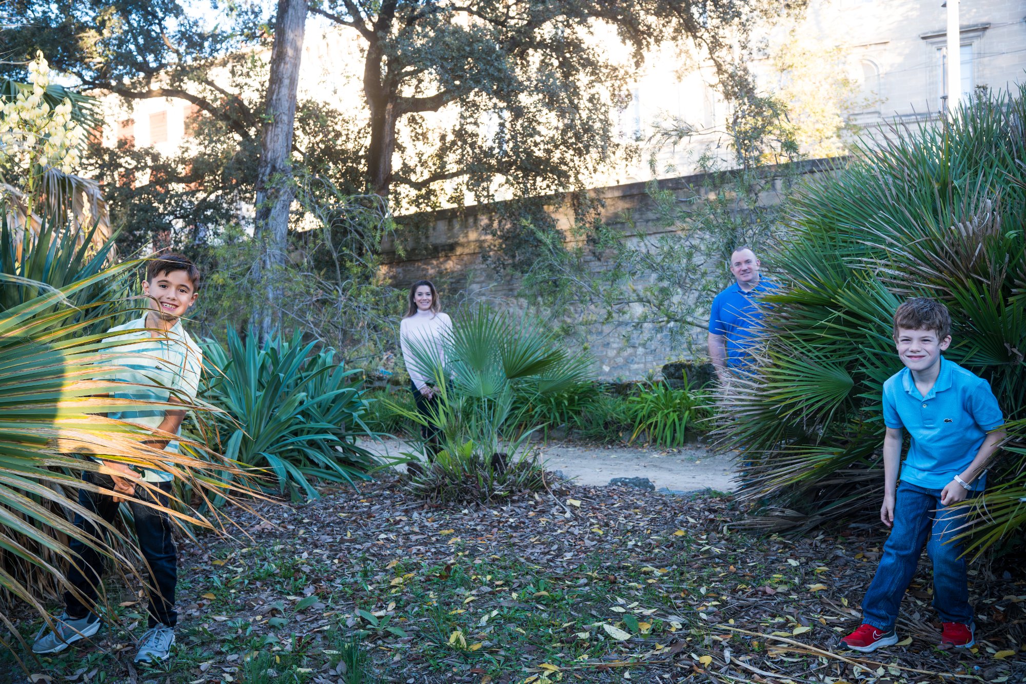 Portrait famille quatre pont parc