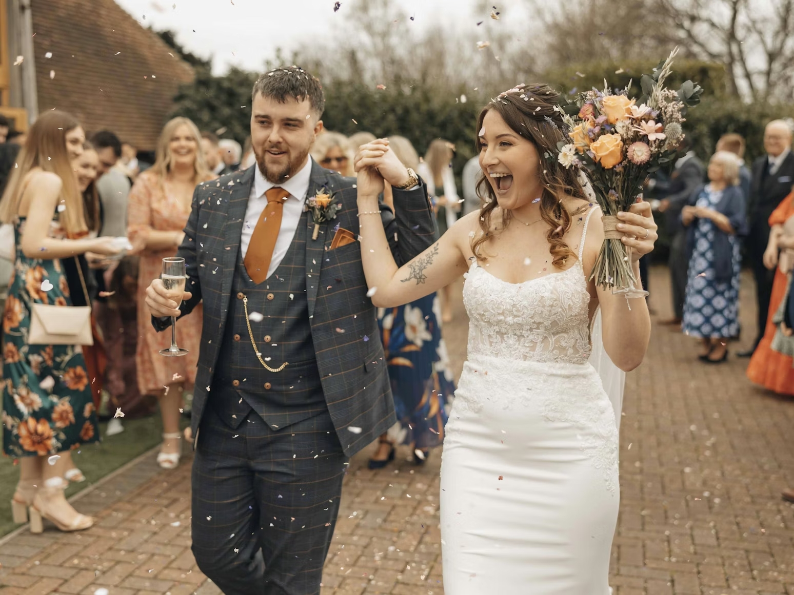 Premiere danse petales coeurs